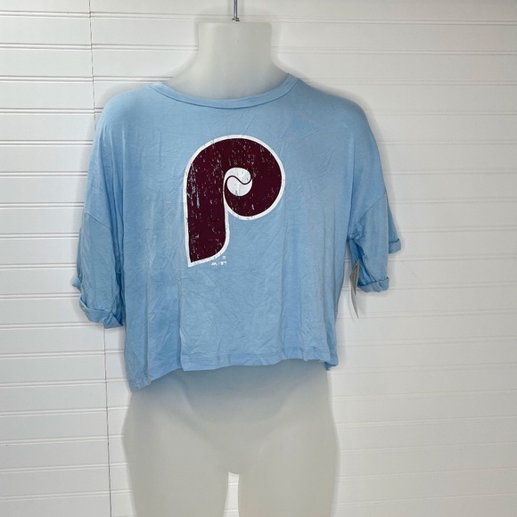 Majestic Tops - NWT Women's Philadelphia Phillies Crop Top Majestic Shirt MLB Cooperstown